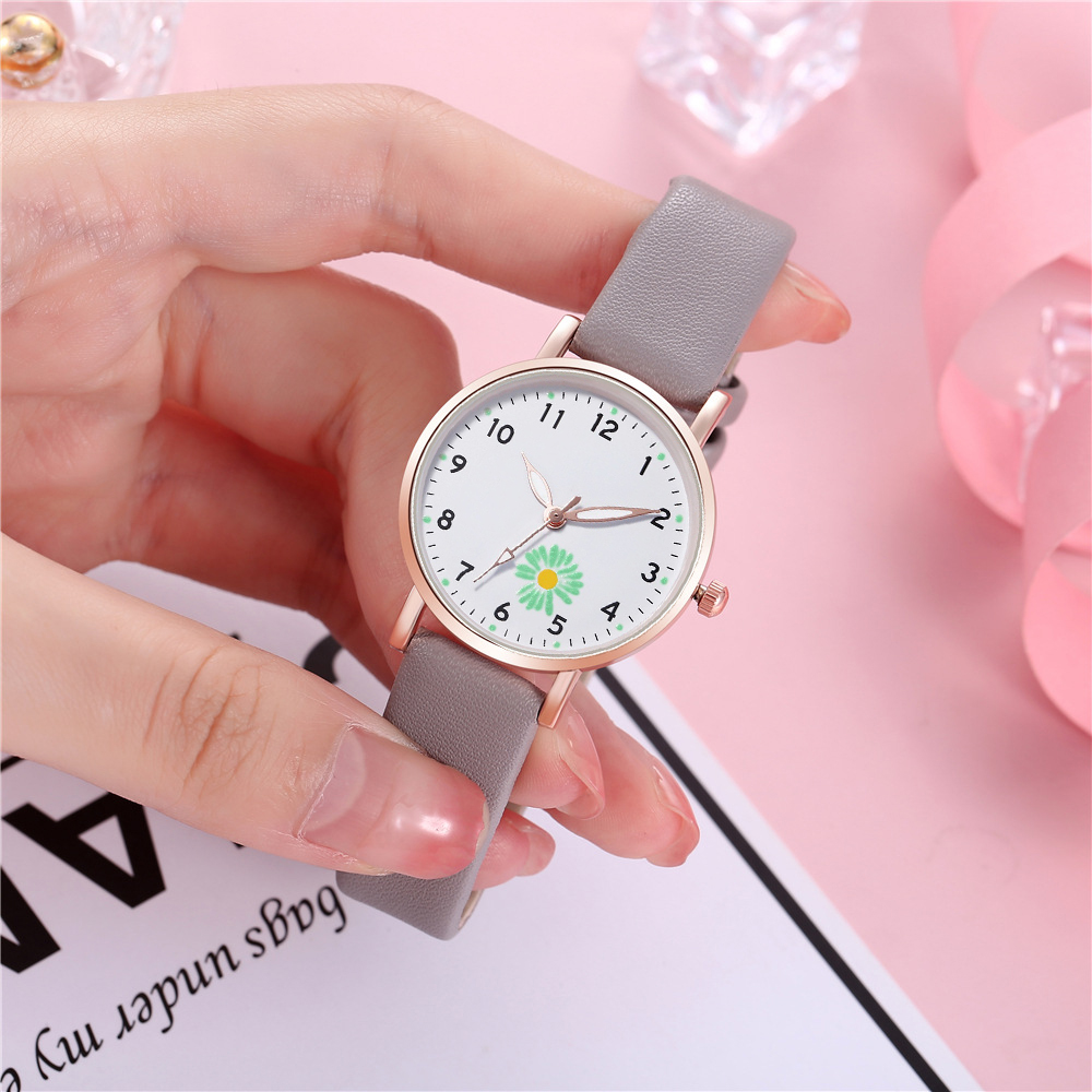 นาฬิกาเยาวชนนักเรียนอินเทรนด์เรียบง่ายสายหนังใหม่ - รูปที่ 2