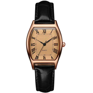 [ซื้อ 1 แถม 1 ฟรี] นาฬิกาผู้หญิงสไตล์ทันสมัย | สายหนังแทสีน้ำตาล Reloj แบบควอตซ์