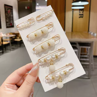 ร้อนของขวัญ12ชิ้น เข็มหมุด เกาหลีมุกเอวคลิปเข็มกลัดผู้หญิงแฟชั่นกางเกงเข็มขัดอุปกรณ์เสริม