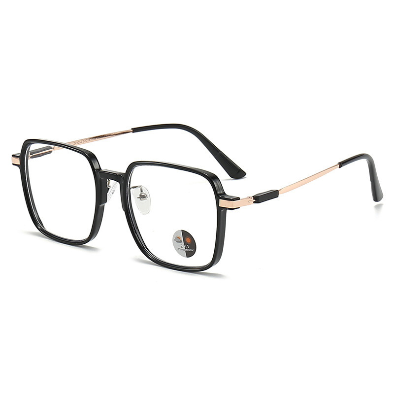 แว่นตาโฟโตโครมิกป้องกันแสงสีฟ้าป้องกันรังสียูวี400ป้องกันกรอบขนาดใหญ่เปลี่ยนสี ไม่จํากัดเพศ - รูปที่ 7