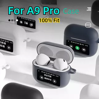 A9 Pro TPU เคสซิลิโคนสําหรับหูฟังบลูทูธกันกระแทกปกอ่อนพร้อมการป้องกันหน้าจอสัมผัสสีดําสีฟ้าสีขาวสีน้ําเงินเข้มสีม่วงตัวเลือกสําหรับของขวัญท่องเที่ยวฤดูหนาว{เฉพาะเคส}