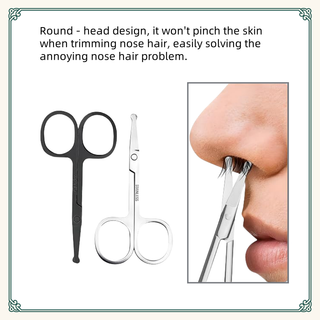 กรรไกรตัดผมจมูกรุ่น 2.0 สําหรับผู้ชาย – หัวกลมสแตนเลส แถมกรร…