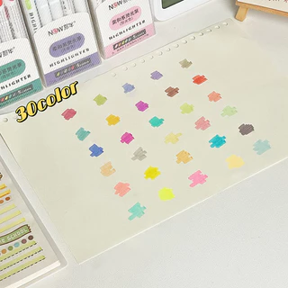 ชุดปากกาเน้นข้อความสองหัวสร้างสรรค์ 30 สีสําหรับนักเรียน – ปากกามาร์กเกอร์สีสําหรับวารสารตกแต่ง ทําเอง