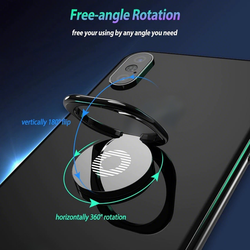 ที่วางโทรศัพท์โลหะขาตั้งแหวนนิ้วหมุนได้รองรับเดสก์ท็อปแบบบางพิเศษสําหรับด้ามจับในรถยนต์ - รูปที่ 6