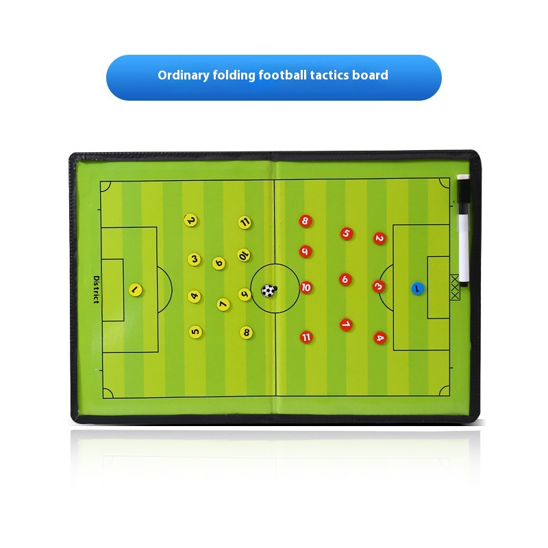 กระดานไวท์บอร์ดฝึกฟุตบอลพร้อมแม่เหล็ก - กระดานยุทธวิธีลบได้, ปากกาเมจิก และกระเป๋าซิป, ชุดโค้ช - รูปที่ 4