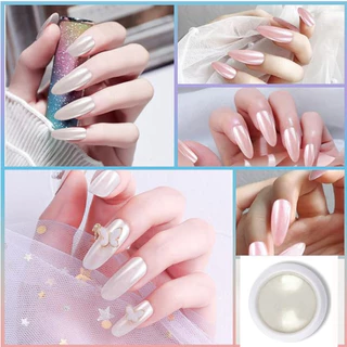 ชุดผงสีรุ้งใหม่สำหรับทำเล็บ -- ผงกระจกสีทองแชมเปญ 6 สี เนื้อสัมผัสละเอียดและมีมิติสูง