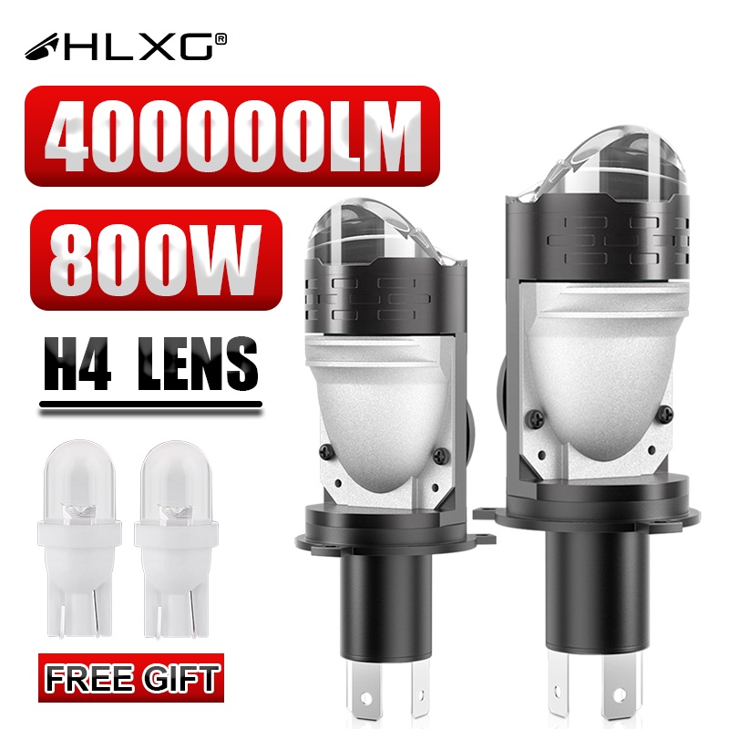 เลนส์โปรเจคเตอร์ H4 Bi LED มินิ โปรเจคเตอร์ เลนส์ไฟหน้ารถยนต์ อุปกรณ์ไฟสูงต่ำ แบบเสียบและเล่น 6000K