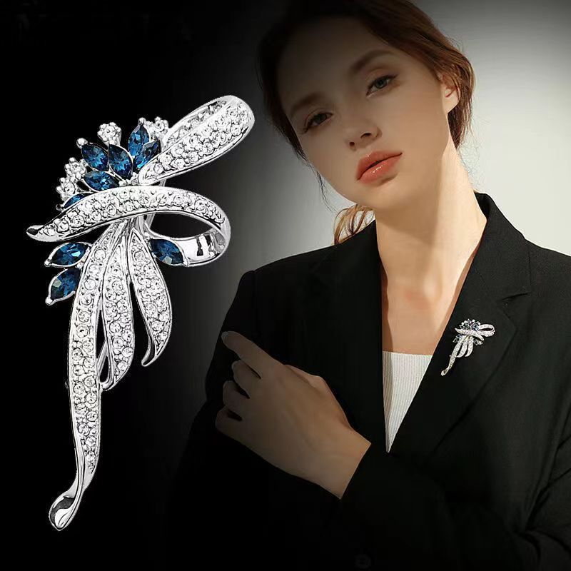 เข็มกลัดคริสตัล ป้องกันแสงสะท้อน เครื่องประดับ สําหรับผู้หญิง - รูปที่ 6