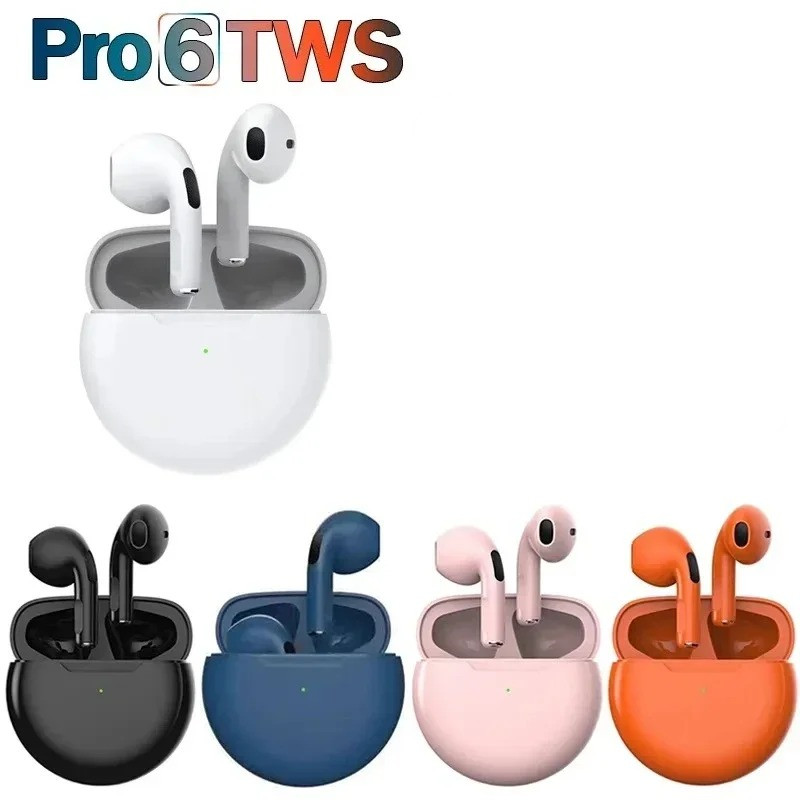 Air Pro 6 TWS หูฟังไร้สายบลูทูธ 5.0 คุณภาพสูงพร้อมหูฟังไมโครโฟนสําหรับใช้ทุกวัน