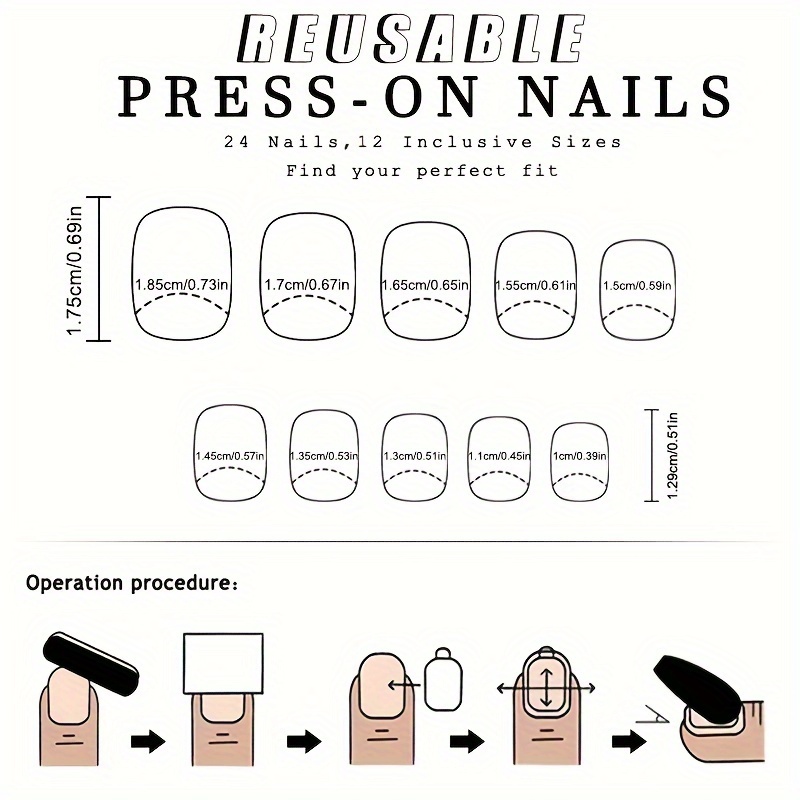 24 ชิ้น เล็บปลอมรูปอัลมอนด์สีขาวขอบน่ารักเรียบง่ายแบบแฟนซีพร้อมกลิตเตอร์ เหมาะสำหรับงานแต่งงานวันหยุด - รูปที่ 4