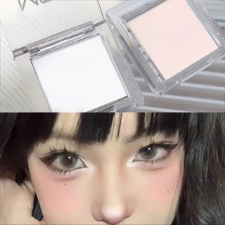Single - Color Highlighting Powder Compact Chromogenic and Brightening, Pure White Eye Shadow Powder ของขวัญวันวาเลนไทน์