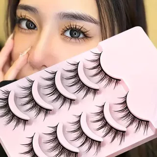 Natural Cross 3D False Lashes - 5 คู่ Fluffy Soft อัพเกรดแต่งหน้า