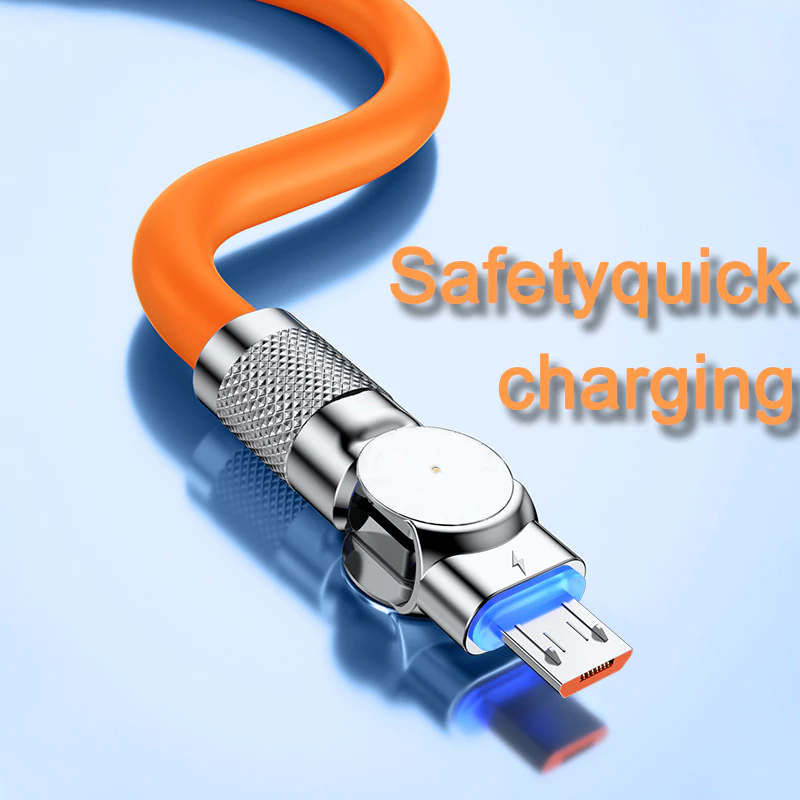 สายชาร์จ USB to Micro 100W หัวงอ 180° ชาร์จเร็ว thumbnail 7