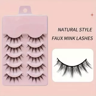 Natural Cross 3D False Lashes - 5 คู่ Fluffy Soft อัพเกรดแต่งหน้า