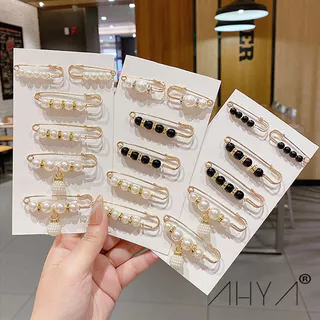 แฟชั่นเกาหลี Anti Glare เข็มกลัดชุด Seduction ชุดปรับคลิปเอวความปลอดภัย Pin Hijab สําหรับปีใหม่อาหารค่ํา Back To School 4/6/12 ชิ้น