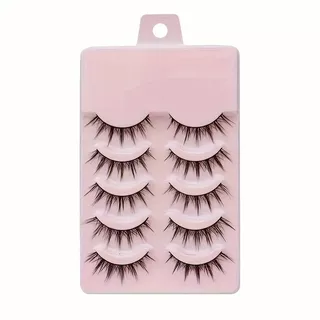 Natural Cross 3D False Lashes - 5 คู่ Fluffy Soft อัพเกรดแต่งหน้า