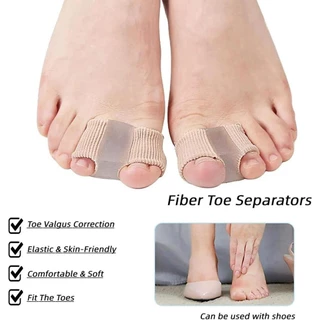 แยกนิ้วเท้า 1 แพ็ค ซิลิโคนแบนด์เจ Hallux Valgus พร้อม 2 วงสำหรับการปรับนิ้วเท้าและบรรเทาอาการปวด