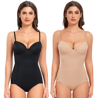 Corset Ultra Bodysuit With Bra - ชุดกระชับสัดส่วนเต็มตัวกระชับสัดส่วนของผู้หญิง + การควบคุมหน้าท้องและการออกแบบไร้รอยต่อ