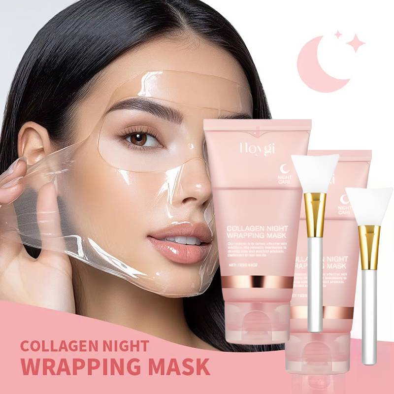 BUY 1 แถม 1 ฟรี75G Korean Night Collagen Wrapping Mask - Rejuvenate, Moisturize และกระจ่างใส! ความยืดหยุ่น สู้ริ้วรอย เหมาะสําหรับทุกสภาพผิว