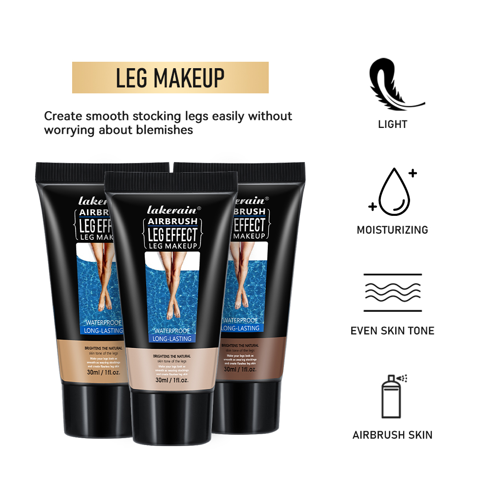 Lakerain รองพื้นคอนซีลเลอร์สําหรับขา ช่วยปกปิดรอยตําหนิบนร่างกายให้สีผิวเรียบเนียน สําหรับปกปิดรอยสัก ขนาด 30ml