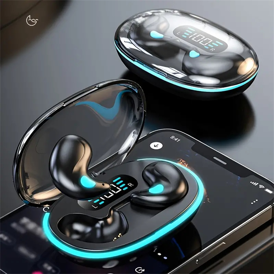 X55 หูฟังไร้สายขนาดเล็กลดเสียงรบกวนบลูทูธ 5.49 Hi-Fi สเตอริโอกีฬาหูฟังเกม