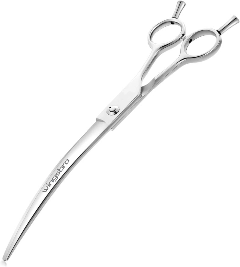 กรรไกรตัดขนสุนัข แมว แบบโค้ง 7.5 นิ้ว (มือซ้าย และขวา)