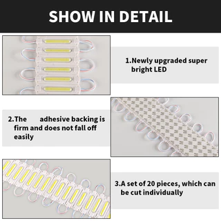 ไฟตกแต่ง LED รถยนต์ 20 ชิ้น – ไฟแสดงสถานะเครื่องหมายด้านข้าง 12 โวลต์/24 โวลต์กันน้ําสําหรับรถบรรทุกและรถจักรยานยนต์