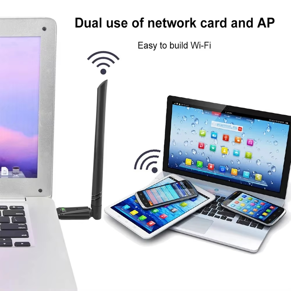 Ax900 USB 3.0 WiFi 6 & Bluetooth 5.4 อะแดปเตอร์ไร้สาย 900Mbps การ์ดเครือข่าย 2.4G/5Ghz Dual Band