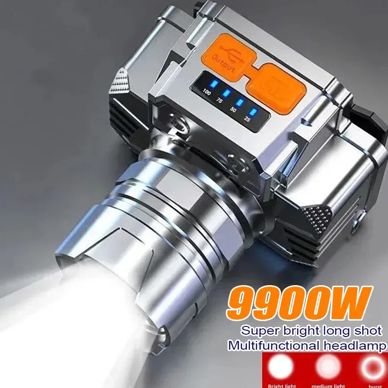 Xiwangfirehead ไฟ Led ไฟหน้าแบบชาร์จไฟได้ไฟฉายด้านหน้า Led ไฟหน้าไฟฉาย Super Bright ไฟหน้ากันน้ําสําหรับการล่าสัตว์