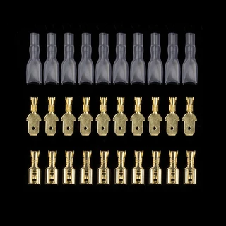 หนึ่งชุด 270 ชิ้นฉนวนชายหญิงชุดขั้วต่อสายไฟ, 2.8/4.8/6.3 มิลลิเมตร Crimp Spade Terminals สําหรับสายไฟ