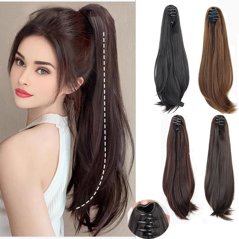 หางม้าสังเคราะห์ ทรงตรง ขนาดเล็ก สไตล์เกาหลี