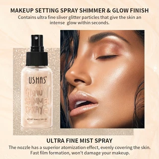 USHAS Highlighter Palette – Shimmer & Glow Face Contour, Buildable Pearl Shimmer, Youthful Radiance, ครีมบํารุงผิวหน้า