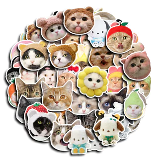 สติกเกอร์อิโมจิหัวแมวน่ารัก 50 ชิ้น Diy คอมพิวเตอร์ Washi Scrapbooking สติกเกอร์ศิลปะหัตถกรรมแล็ปท็อปสติกเกอร์