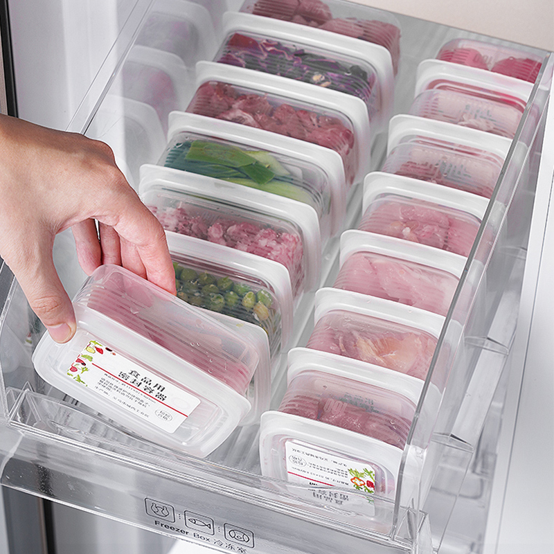 กล่องเก็บอาหารแช่แข็ง เกรดอาหาร ป้องกันแบคทีเรีย สําหรับห้องครัว ตู้เย็น