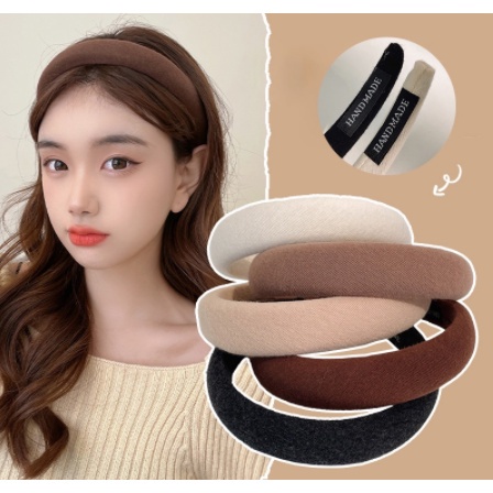 สไตล์เกาหลี ที่คาดผม ที่คาดผมฟองน้ําปีกกว้างสีแดงสุทธิ ยางรัดผมสําหรับสาวแฟชั่น