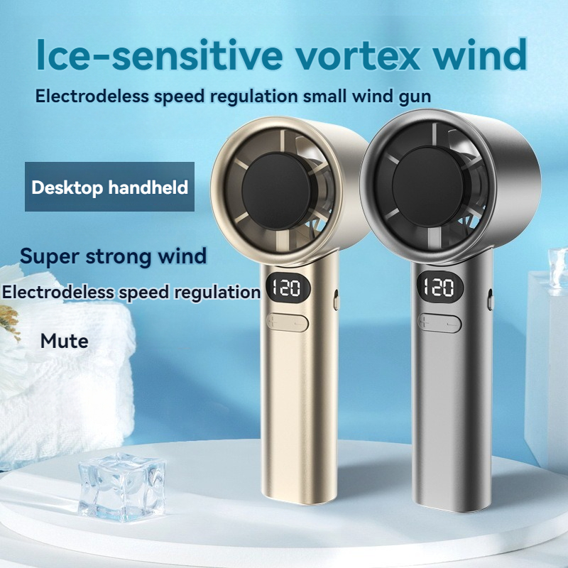 M11 พัดลมมือถือความเร็วสูง Turbo Mini Fan ชาร์จ UBS ลูกกลิ้ง Steerless แบบพกพากลางแจ้งลมแรงพัดลมมือเจ็ทไฟฟ้า