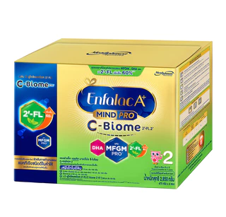 นมผง เอนฟาแล็ค เอพลัส ซี-ไบโอม สูตร 2 (2850 กรัม) Enfalac A+ MindPro C-Biome Stage2 (2850 g)