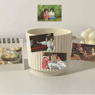 สติ๊กเกอร์อนิเมะย้อนยุค 30 ชิ้น - สติ๊กเกอร์พีวีซี Spirited Away สําหรับไดอารี่ DIY สมุดภาพ ตกแต่งถ้วย