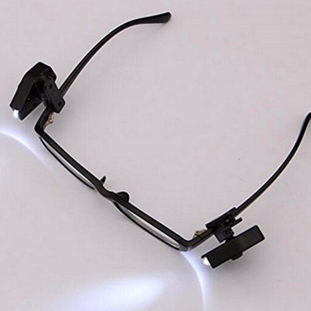 แว่นอ่านหนังสือ LED หัวไฟส่องสว่างหลายกำลัง (2 ชิ้น)