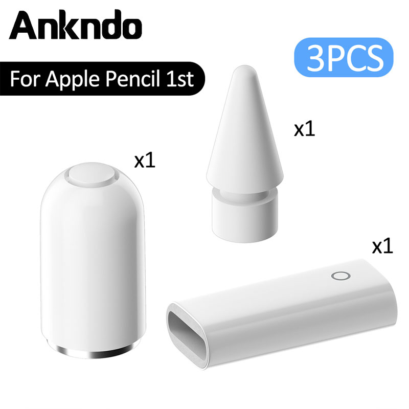 ปากกาดินสอ A-Apple สไตลัส 1/2 หัวปากกาอะไหล่ หัวปากกาอะแดปเตอร์เปลี่ยนอะแดปเตอร์ชาร์จ