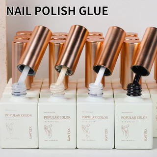 XEIJAYI 1 ชิ้น 15 มล. ยาทาเล็บสีขาว เจลกลิตเตอร์แบบแช่สำหรับทุกฤดูกาล สำหรับทำเล็บ DIY ที่บ้านหรือนิ้วมือในร้านเสริมสวย