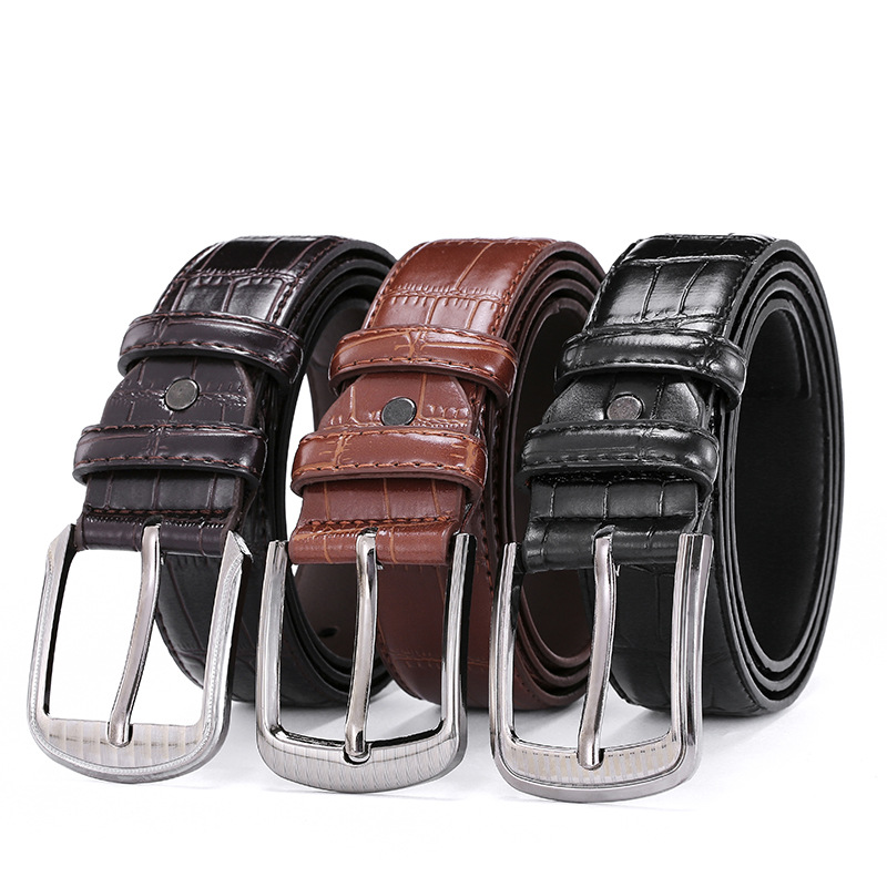 เข็มขัดลําลอง ลายหนังจระเข้ สําหรับผู้ชาย