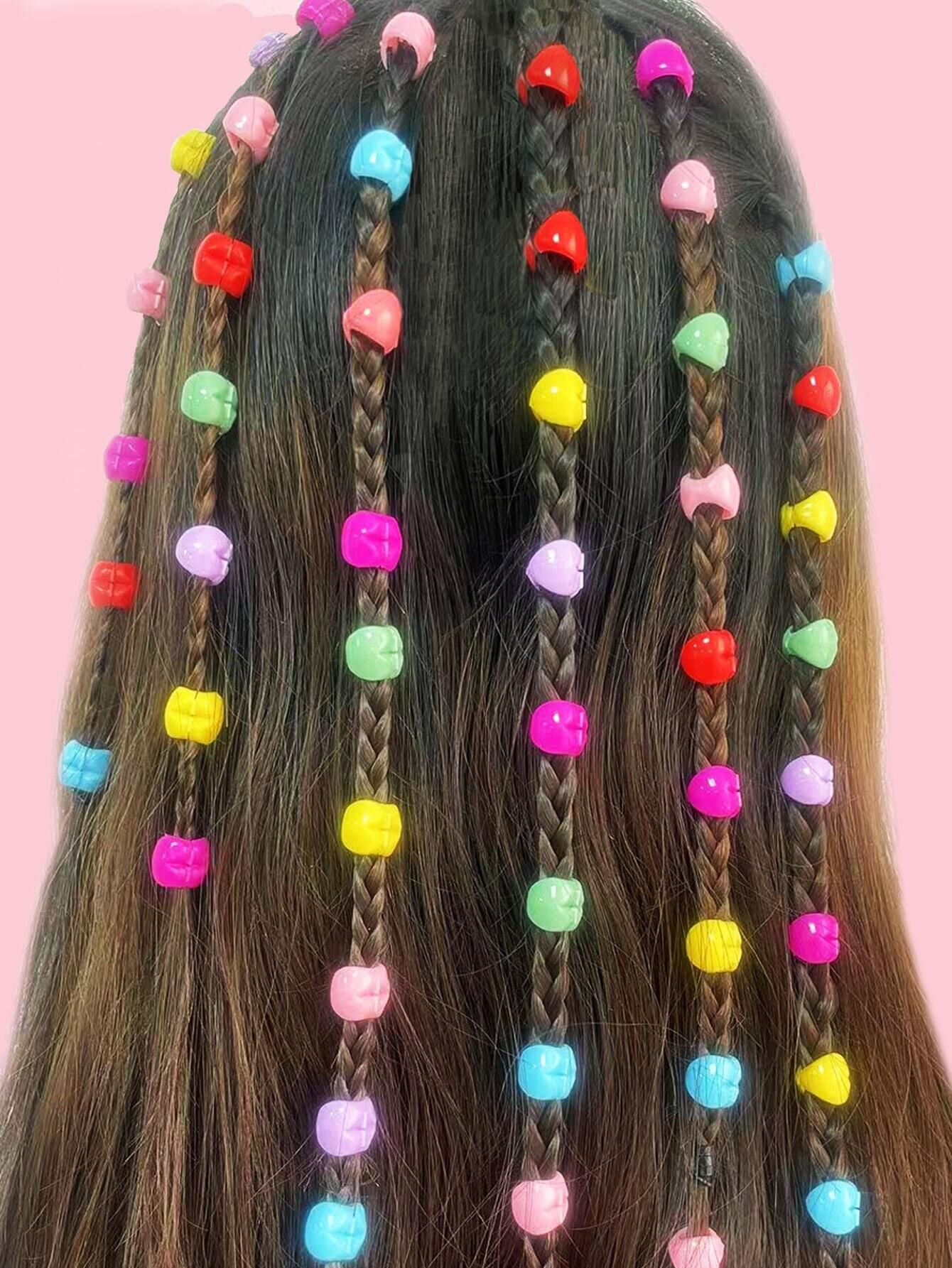 50 ชิ้น Vibrant Bean กิ๊บติดผมสําหรับเด็ก | เครื่องประดับผมที่สมบูรณ์แบบสําหรับเด็กผู้หญิงผมเปียและสไตล์เจ้าหญิง