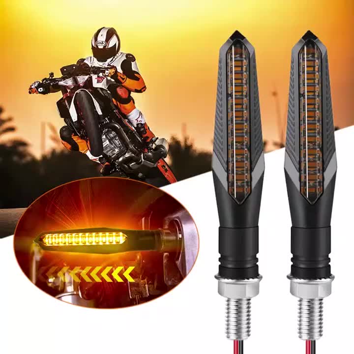 ไฟเลี้ยว LED 12V สีเหลืองอําพัน สําหรับรถจักรยานยนต์ Honda Yamaha Suzuki