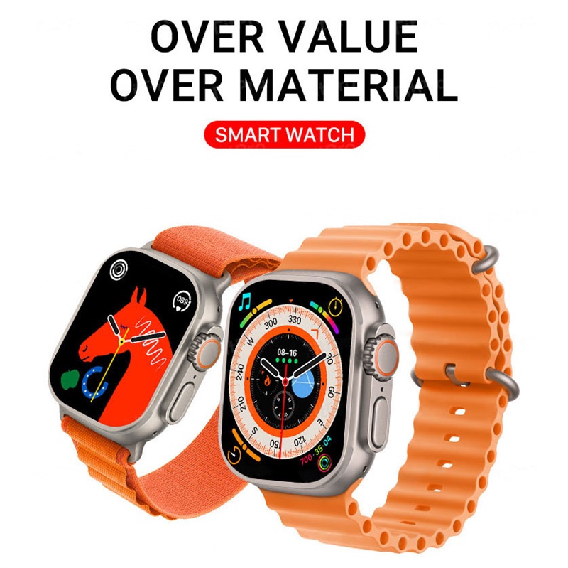 T500ultra นาฬิกาข้อมือสมาร์ทวอทช์ เชื่อมต่อบลูทูธ วัดอัตราการเต้นหัวใจ ความดันโลหิต สําหรับเล่นกีฬา
