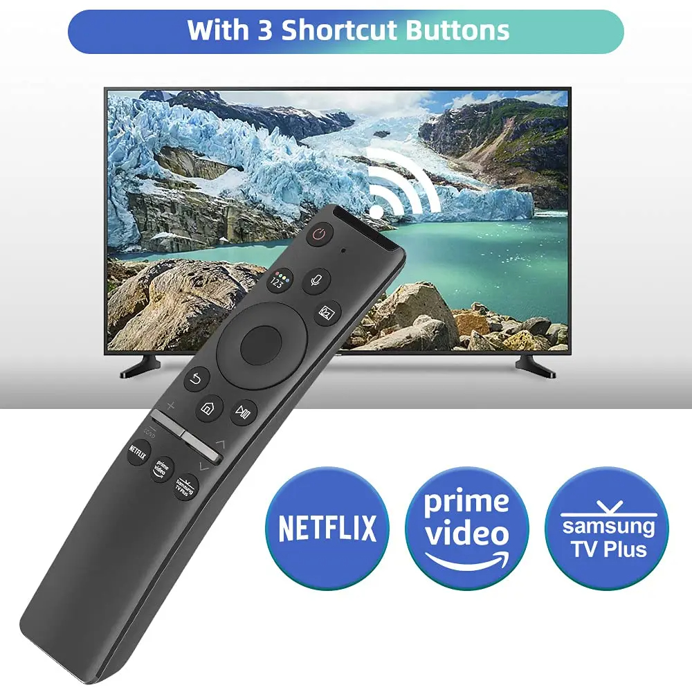 รีโมตคอนโทรลเสียงทั่วไป BN59-01330A แบบเปลี่ยน สําหรับสมาร์ททีวี Samsung Netflix Prime