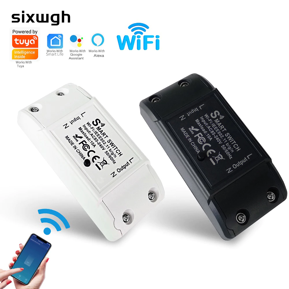 Tuya WiFi สวิทช์สมาร์ทสวิทช์ DIY สวิทช์จับเวลาสวิทช์สนับสนุน Smart Life APP ควบคุมทํางานร่วมกับ Alexa Google Home เพื่อควบคุมเสียง