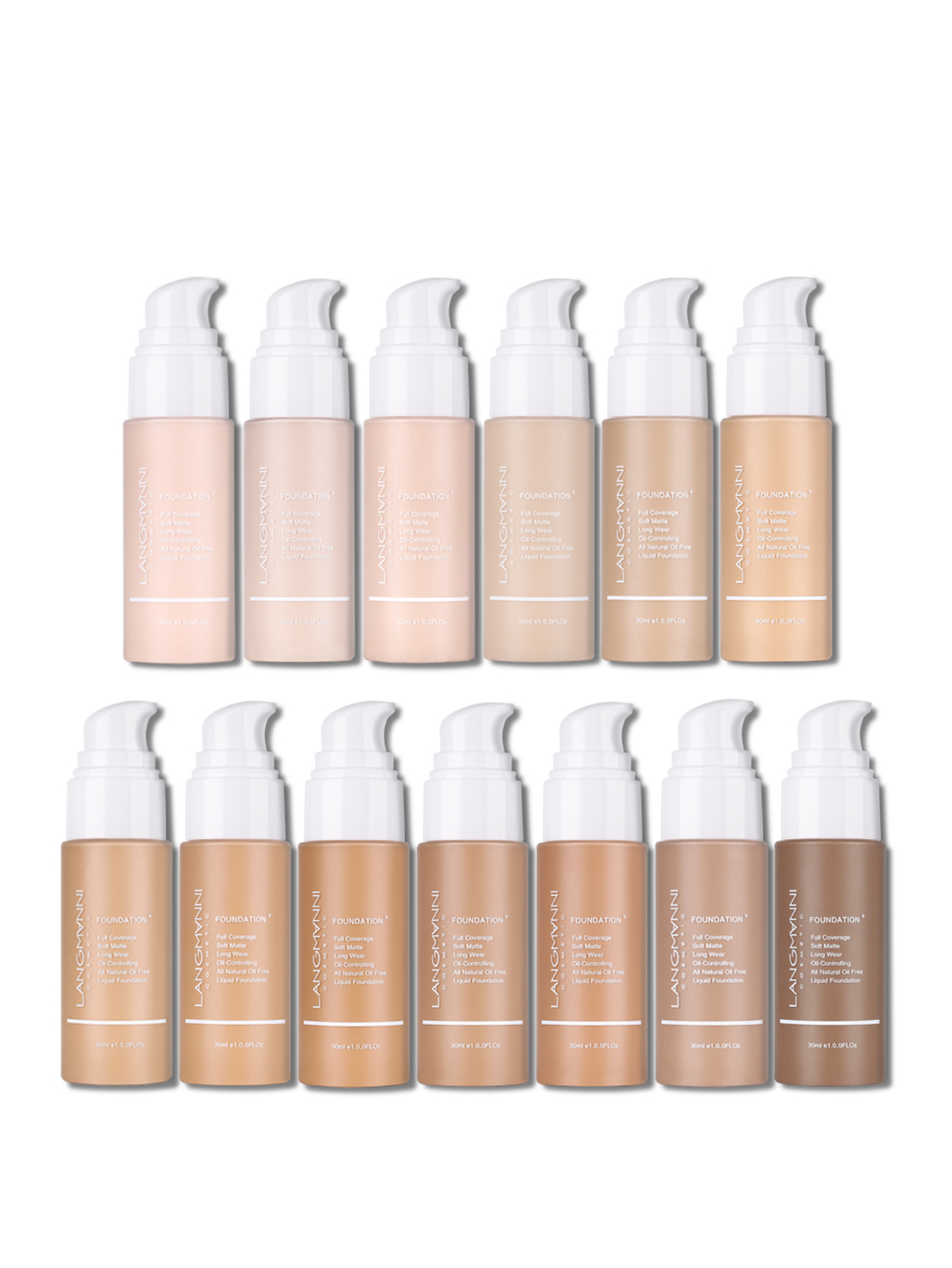 LANGMANNI 1 PC กันน้ํา Matte Foundation ทนทาน Matte Oil Control คอนซีลเลอร์ Foundation ครีม