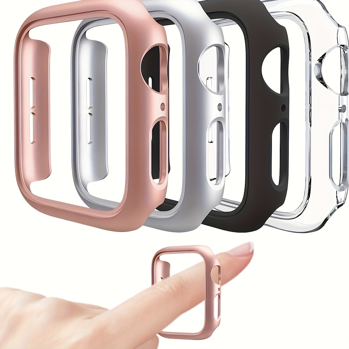 เคสซิลิโคนกลวง สําหรับ Apple Watch Series 7 41 มม. &amp; 45 มม. เคสป้องกัน แบบบางเฉียบ (ไม่มีตัวป้องกันหน้าจอ)