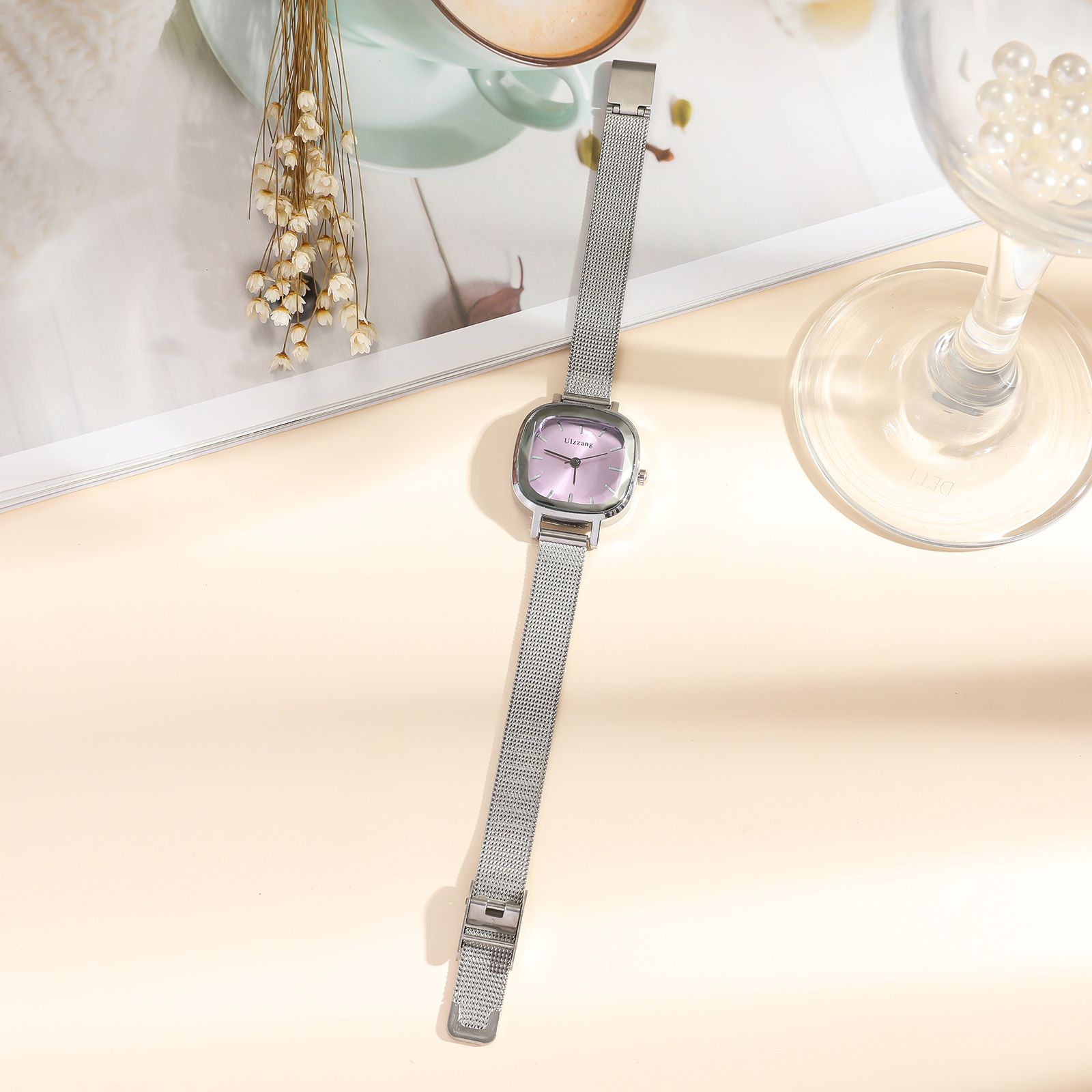 นาฬิกาข้อมือควอทซ์ลําลอง แต่งตาข่าย ขนาดเล็ก กันน้ํา คุณภาพสูง แบบเรียบง่าย สไตล์เกาหลี สําหรับผู้หญิง - รูปที่ 6